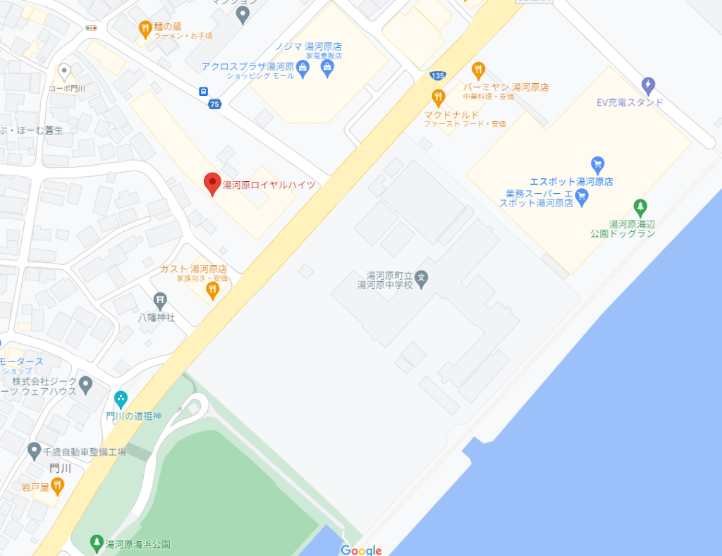 湯河原町ロイヤルハイツの地図